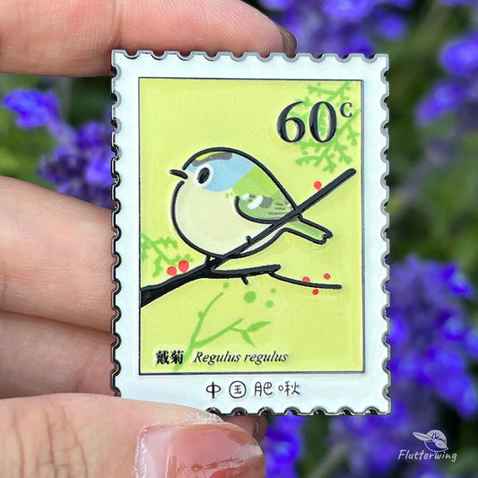 Goldcrest Metal Badge